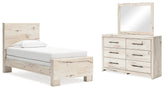 Furniture City Laplace - Ashley Furniture - Lawroy Twin Panel Bed, Dresser and Mirror - Twin Panel Bed, Dresser and Mirror - B2310B17