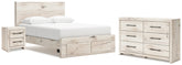 Furniture City Laplace - Ashley Furniture - Lawroy Queen Storage Bed, Dresser and Nightstand - Queen Storage Bed, Dresser and Nightstand - B2310B38