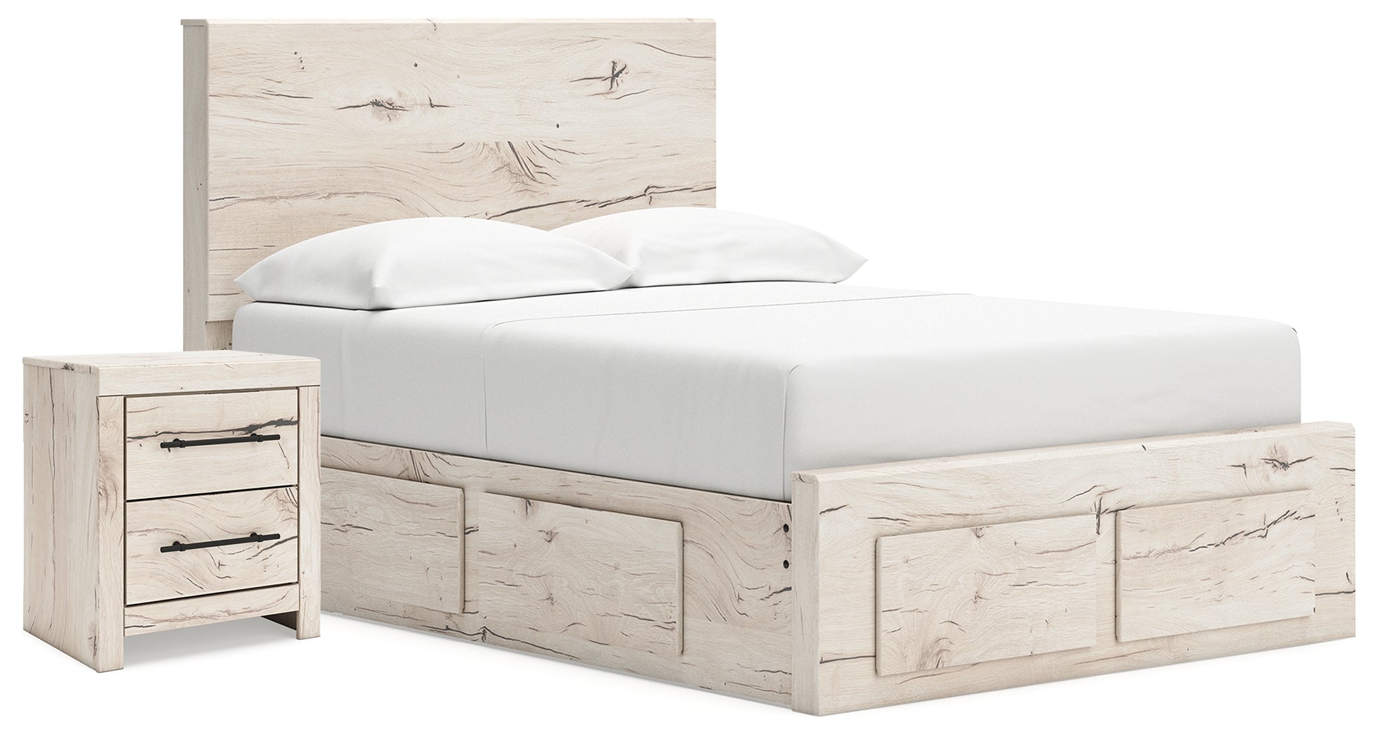Furniture City Laplace - Ashley Furniture - Lawroy Full Storage Bed and Nightstand - Full Storage Bed and Nightstand - B2310B51