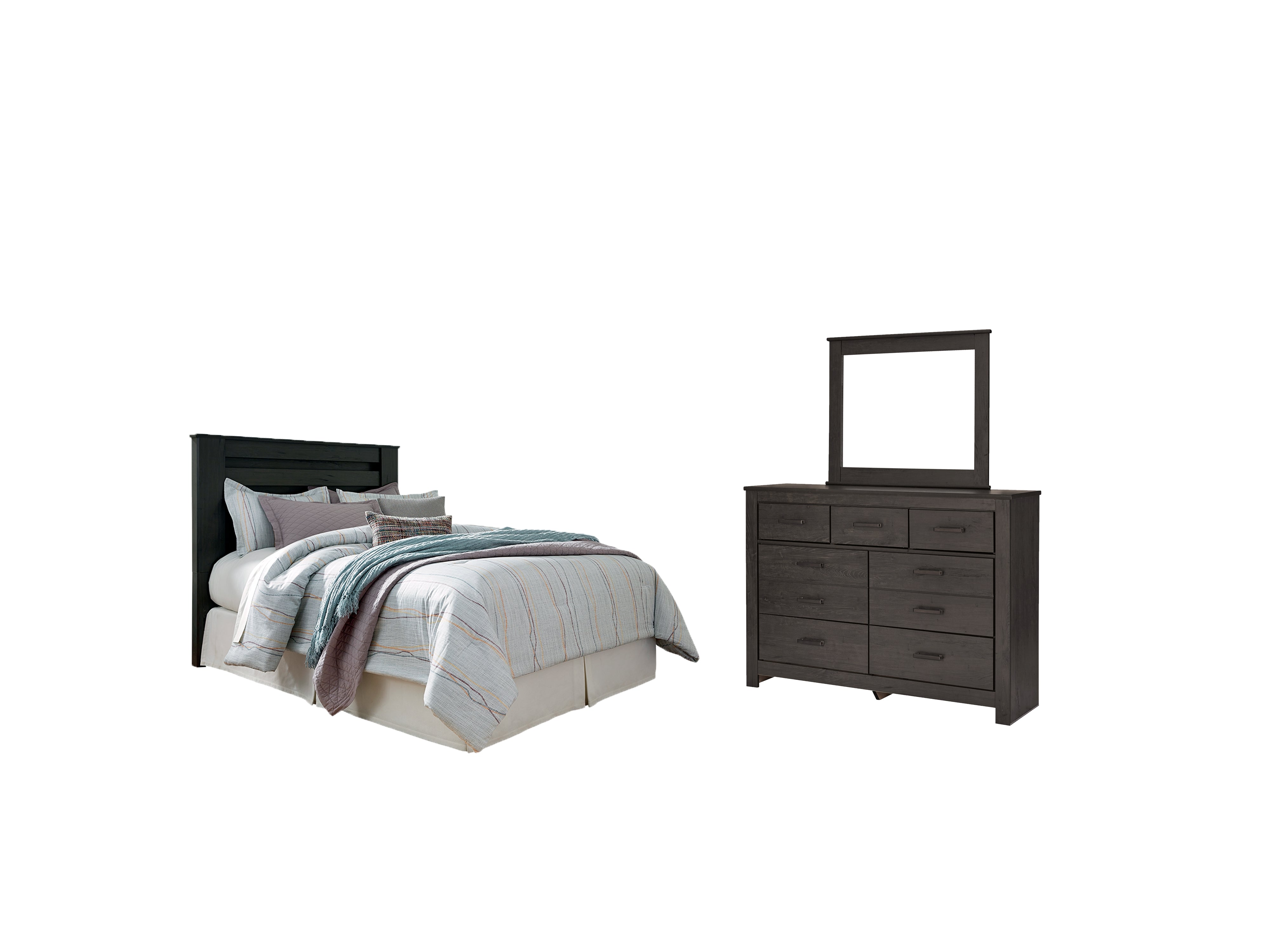 Furniture City Laplace - Ashley Furniture - Brinxton King/California King Panel Headboard, Dresser and Mirror - King/California King Panel Headboard, Dresser and Mirror - B249B17