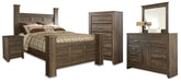 Furniture City Laplace - Ashley Furniture - Juararo Queen Poster Bed, Dresser, Mirror, Chest and Nightstand - Queen Poster Bed, Dresser, Mirror, Chest and Nightstand - B251B42