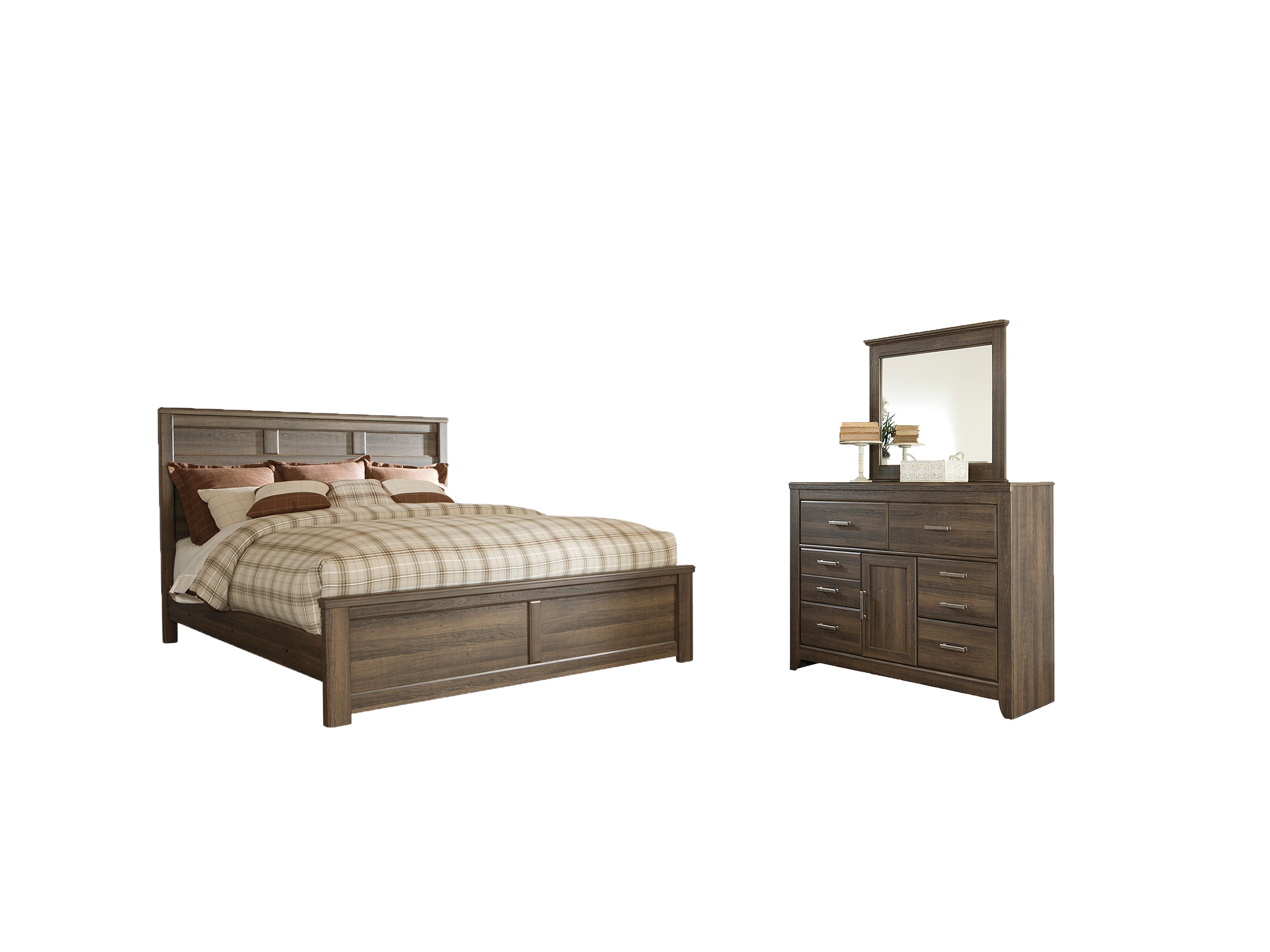 Furniture City Laplace - Ashley Furniture - Juararo Queen Panel Bed, Dresser and Mirror - Queen Panel Bed, Dresser and Mirror - B251B7