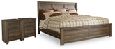 Furniture City Laplace - Ashley Furniture - Juararo King Panel Bed and 2 Nightstands - King Panel Bed and 2 Nightstands - B251B45