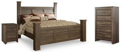 Furniture City Laplace - Ashley Furniture - Juararo King Poster Bed, Chest and Nightstand - King Poster Bed, Chest and Nightstand - B251B34