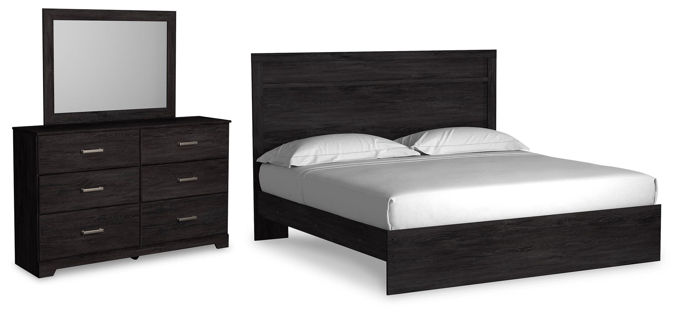 Furniture City Laplace - Ashley Furniture - Belachime King Panel Bed, Dresser and Mirror - King Panel Bed, Dresser and Mirror - B2589B13
