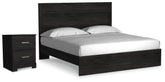 Furniture City Laplace - Ashley Furniture - Belachime King Panel Bed and Nightstand - King Panel Bed and Nightstand - B2589B9