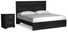 Furniture City Laplace - Ashley Furniture - Belachime King Panel Bed and Nightstand - King Panel Bed and Nightstand - B2589B9