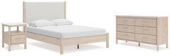 Furniture City Laplace - Ashley Furniture - Cadmori Queen Upholstered Panel Bed, Dresser and Nightstand - Queen Upholstered Panel Bed, Dresser and Nightstand - B2615B10