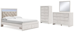 Furniture City Laplace - Ashley Furniture - Altyra Queen Panel Storage Bed, Dresser, Mirror and Chest - Queen Panel Storage Bed, Dresser, Mirror and Chest - B2640B52