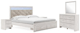 Furniture City Laplace - Ashley Furniture - Altyra King Upholstered Storage Bed, Dresser, Mirror and 2 Nightstands - King Upholstered Storage Bed, Dresser, Mirror and 2 Nightstands - B2640B37