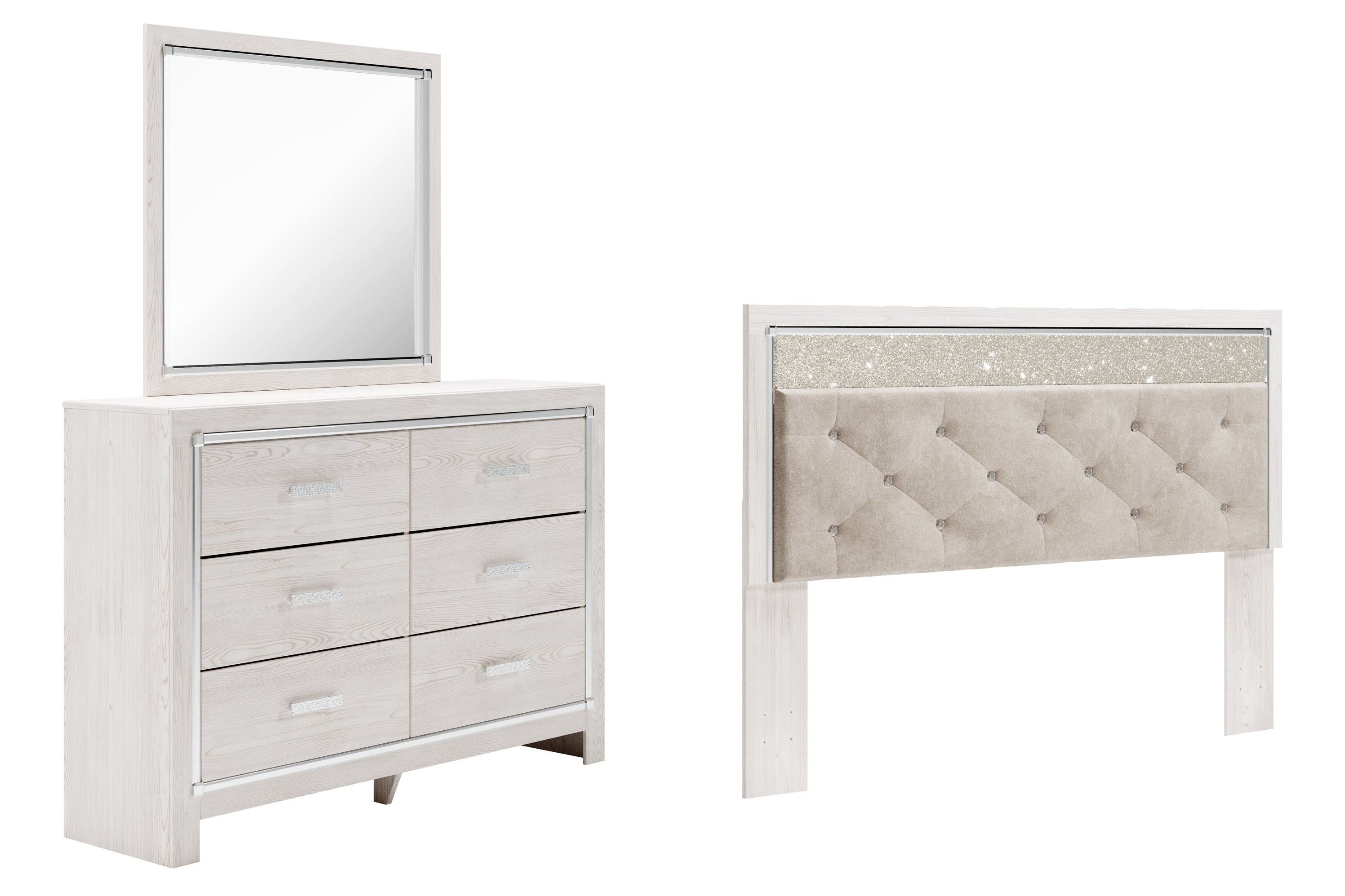 Furniture City Laplace - Ashley Furniture - Altyra King Panel Headboard, Dresser and Mirror - King Panel Headboard, Dresser and Mirror - B2640B54