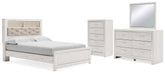 Furniture City Laplace - Ashley Furniture - Altyra Queen Bookcase Panel Bed, Dresser, Mirror and Chest - Queen Bookcase Panel Bed, Dresser, Mirror and Chest - B2640B43