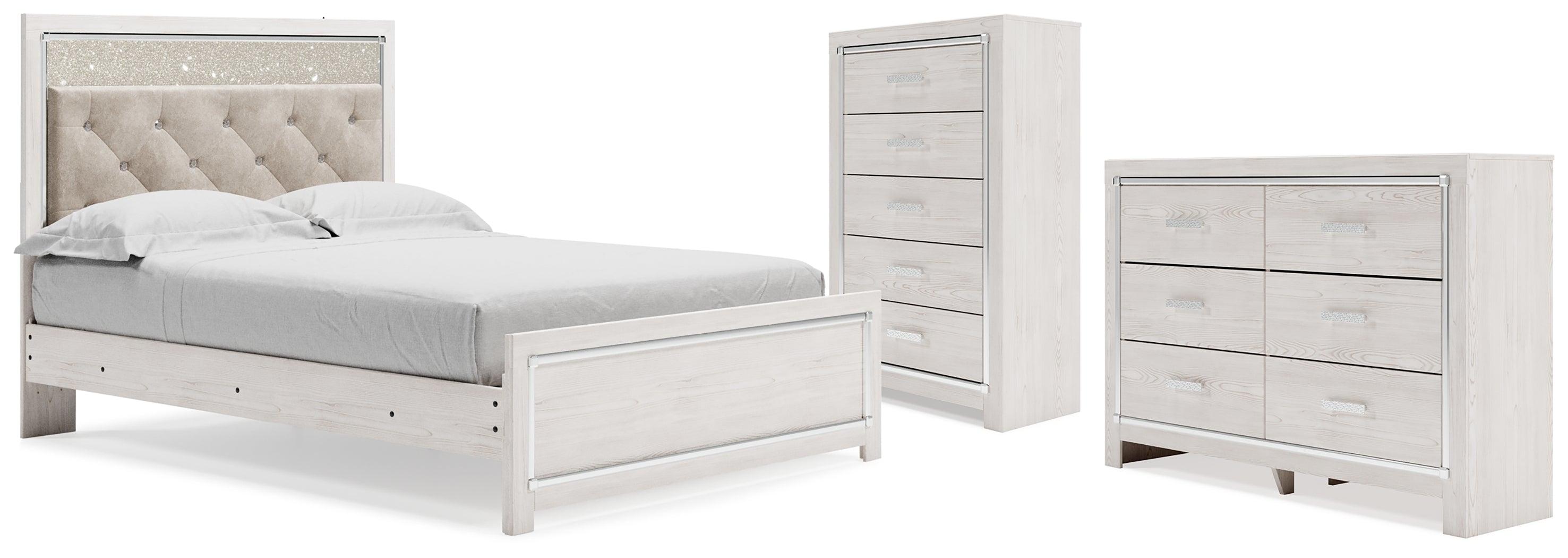 Furniture City Laplace - Ashley Furniture - Altyra Queen Panel Bed, Dresser and Chest - Queen Panel Bed, Dresser and Chest - B2640B73