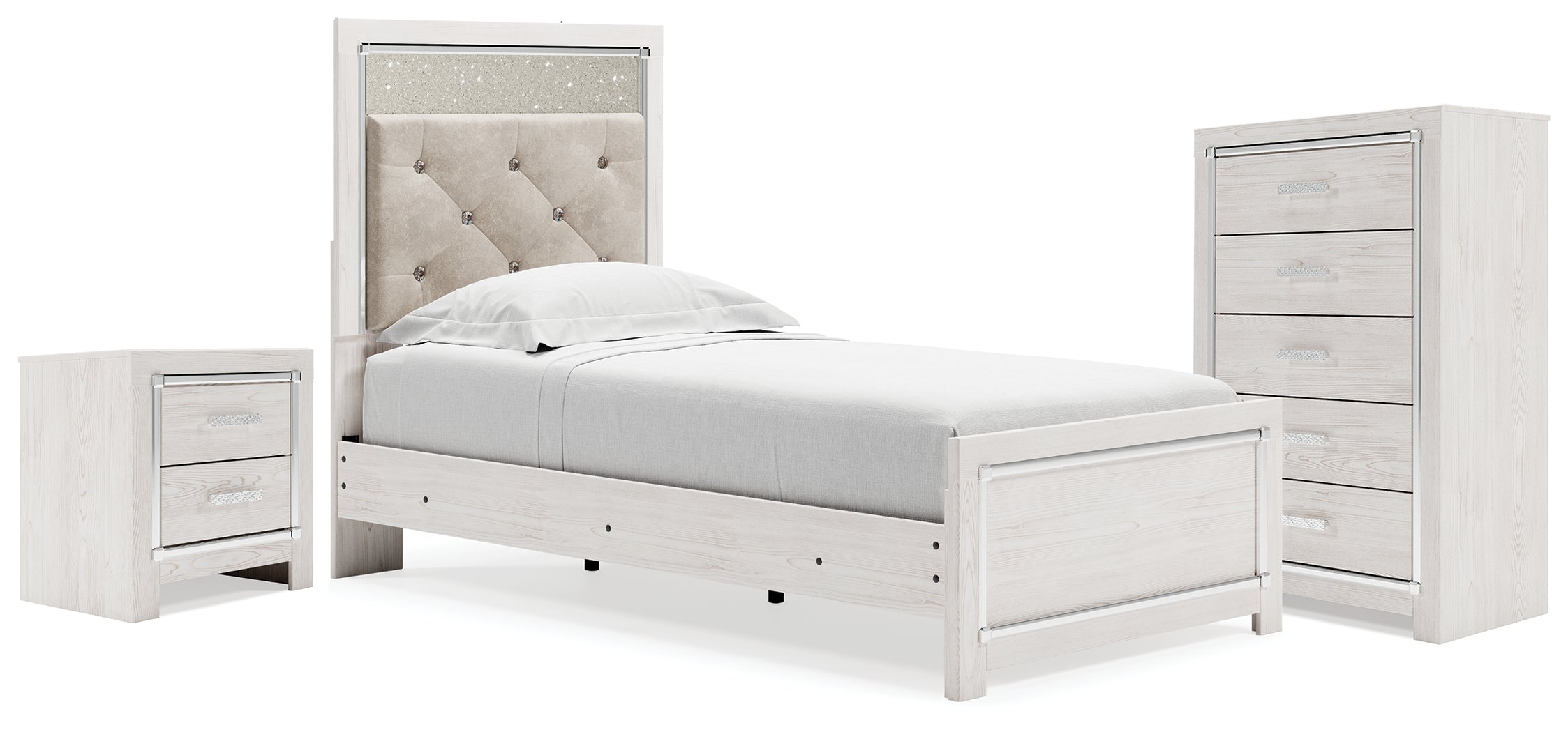 Furniture City Laplace - Ashley Furniture - Altyra Twin Panel Bed, Chest and Nightstand - Twin Panel Bed, Chest and Nightstand - B2640B60