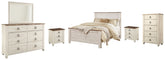 Furniture City Laplace - Ashley Furniture - Willowton Queen Panel Bed, Dresser, Mirror, Chest and 2 Nightstands - Queen Panel Bed, Dresser, Mirror, Chest and 2 Nightstands - B267B34