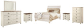 Furniture City Laplace - Ashley Furniture - Willowton Queen Sleigh Bed, Dresser, Mirror, Chest and 2 Nightstands - Queen Sleigh Bed, Dresser, Mirror, Chest and 2 Nightstands - B267B56
