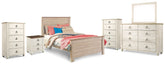 Furniture City Laplace - Ashley Furniture - Willowton Full Panel Bed, Dresser, Mirror, 2 Chests and nightstand - Full Panel Bed, Dresser, Mirror, 2 Chests and nightstand - B267B40