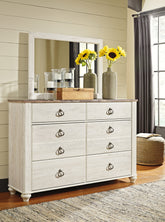 Furniture City Laplace - Ashley Furniture - Willowton Dresser and Mirror - Dresser and Mirror - B267B1