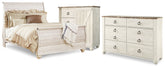 Furniture City Laplace - Ashley Furniture - Willowton Queen Sleigh Bed, Dresser and Chest - Queen Sleigh Bed, Dresser and Chest - B267B63