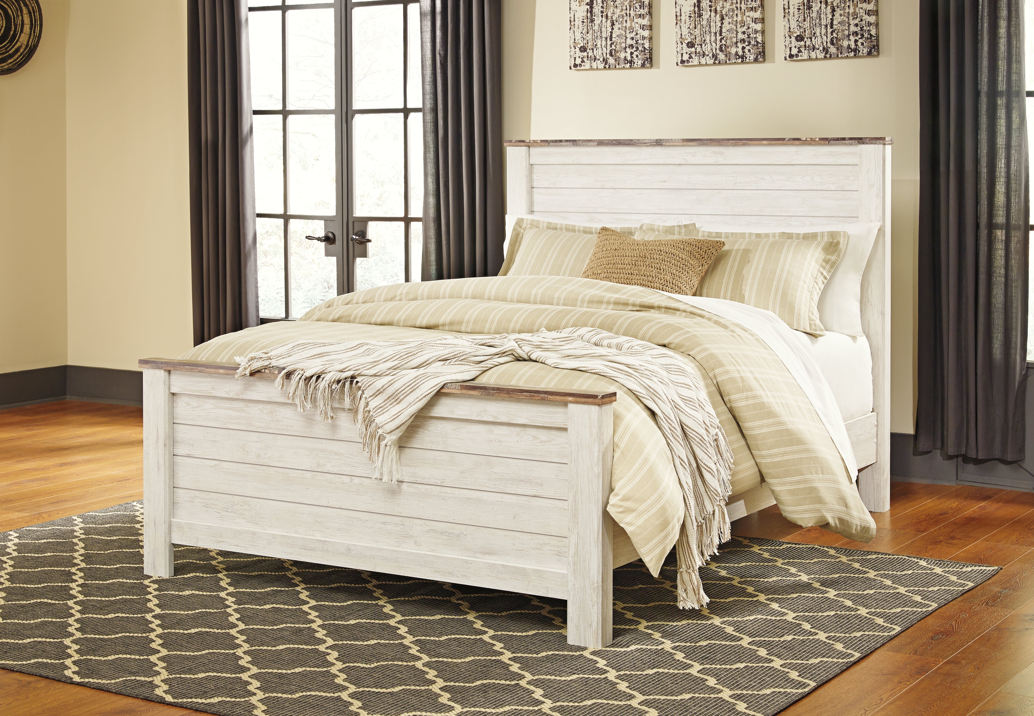 Furniture City Laplace - Ashley Furniture - Willowton Queen Panel Bed - Queen Panel Bed - B267B8