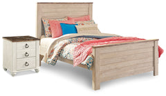 Furniture City Laplace - Ashley Furniture - Willowton Full Panel Bed and Nightstand - Full Panel Bed and Nightstand - B267B41