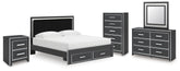 Furniture City Laplace - Ashley Furniture - Zuraleus King Storage Bed, Dresser, Mirror, Chest and Nightstand - King Storage Bed, Dresser, Mirror, Chest and Nightstand - PCB3380B20