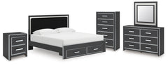 Furniture City Laplace - Ashley Furniture - Zuraleus King Storage Bed, Dresser, Mirror, Chest and Nightstand - King Storage Bed, Dresser, Mirror, Chest and Nightstand - PCB3380B20