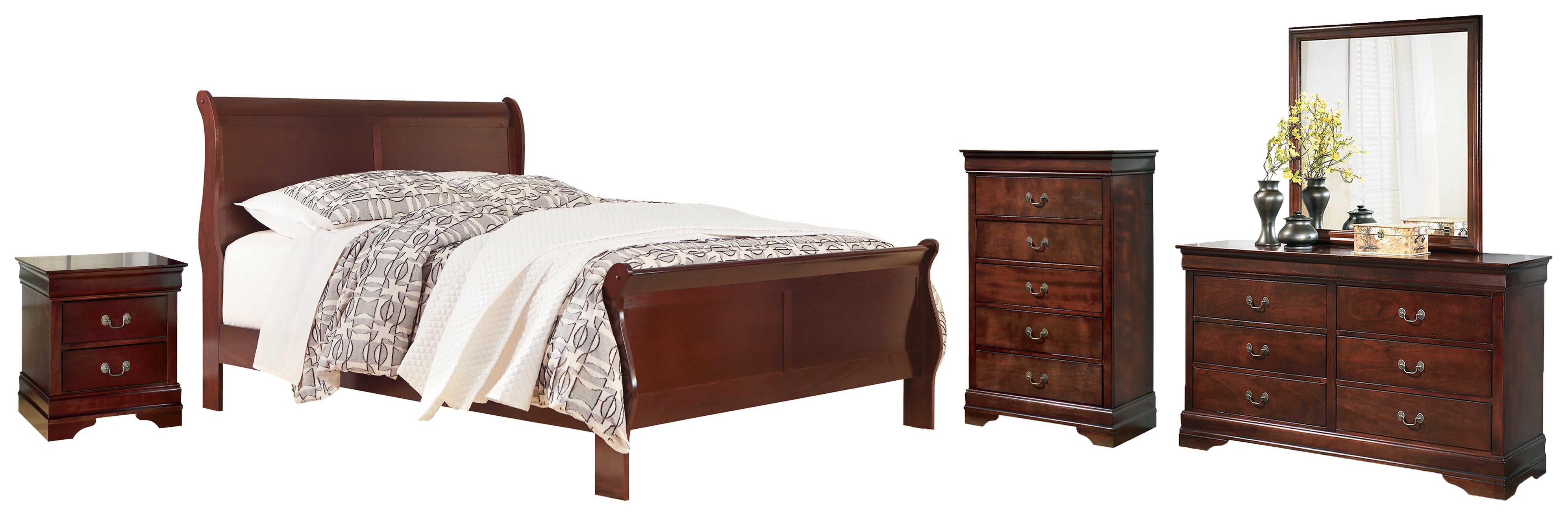 Furniture City Laplace - Ashley Furniture - Alisdair King Sleigh Bed, Dresser, Mirror and Nightstand - King Sleigh Bed, Dresser, Mirror and Nightstand - B376B13