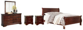 Furniture City Laplace - Ashley Furniture - Alisdair Queen Sleigh Bed, Dresser, Mirror, Chest and 2 Nightstands - Queen Sleigh Bed, Dresser, Mirror, Chest and 2 Nightstands - B376B23
