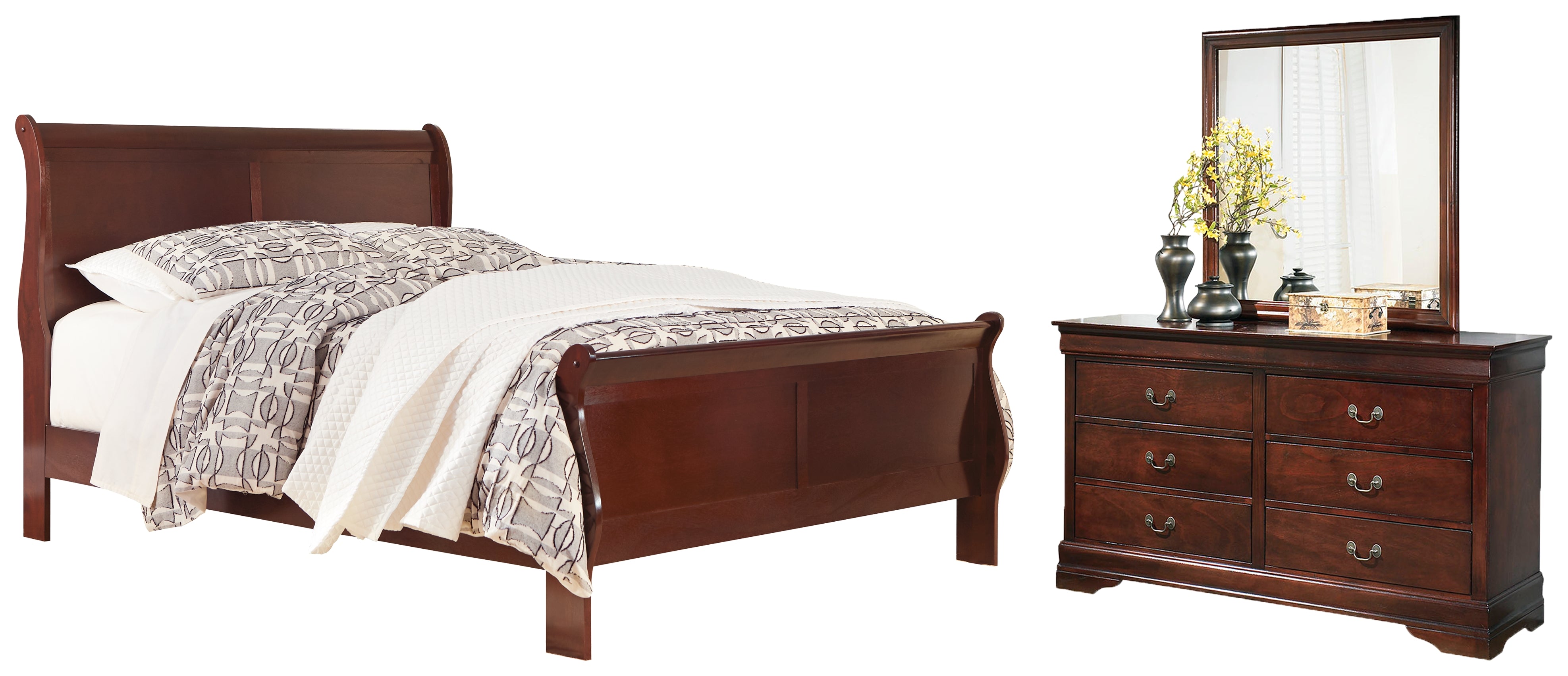 Furniture City Laplace - Ashley Furniture - Alisdair King Sleigh Bed, Dresser and Mirror - King Sleigh Bed, Dresser and Mirror - B376B21