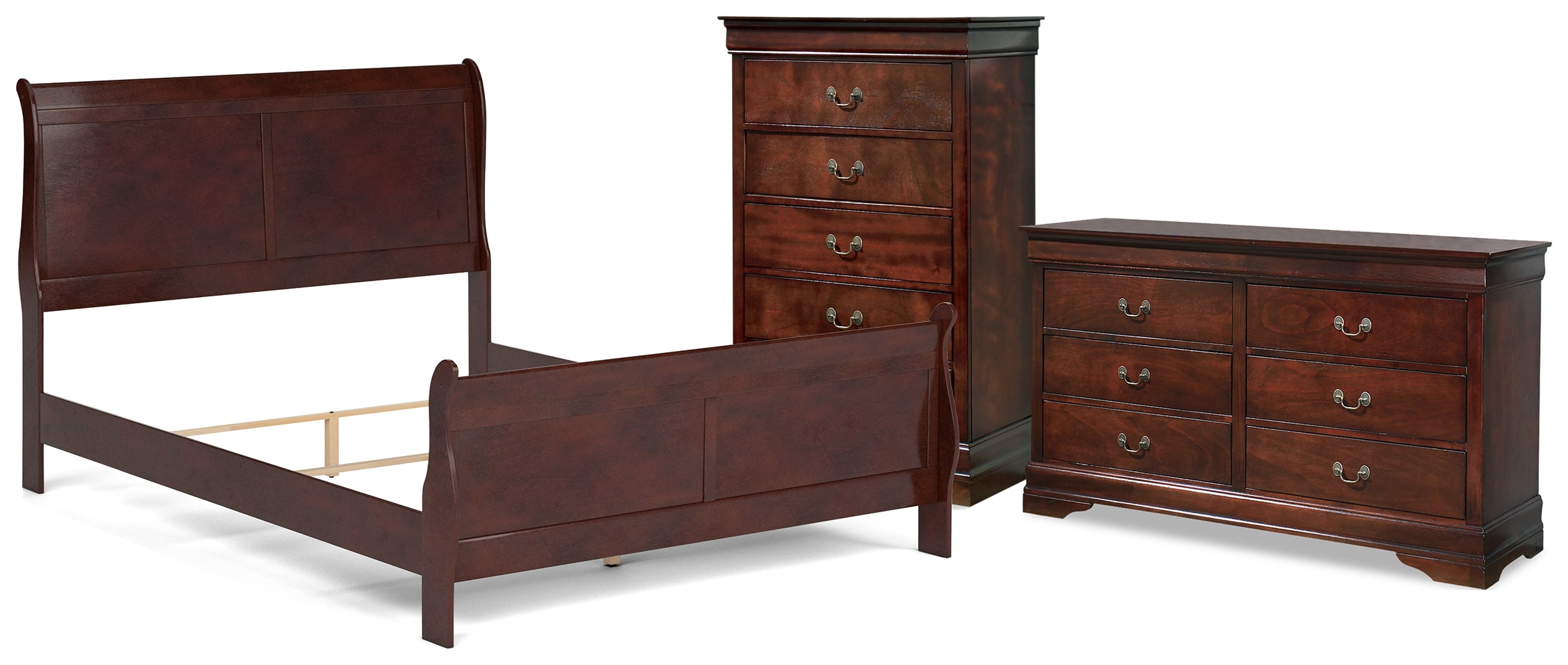 Furniture City Laplace - Ashley Furniture - Alisdair Queen Sleigh Bed, Dresser and Chest - Queen Sleigh Bed, Dresser and Chest - B376B28
