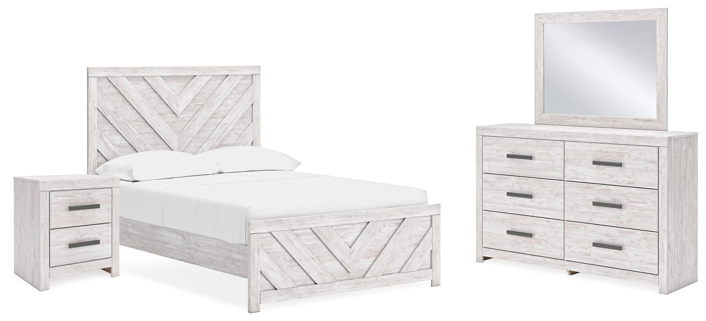 Furniture City Laplace - Ashley Furniture - Cayboni Full Panel Bed, Dresser, Mirror and Nightstand - Full Panel Bed, Dresser, Mirror and Nightstand - B3788B14
