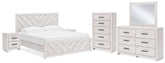 Furniture City Laplace - Ashley Furniture - Cayboni King Panel Bed, Dresser, Mirror, Chest and 2 Nightstands - King Panel Bed, Dresser, Mirror, Chest and 2 Nightstands - B3788B12