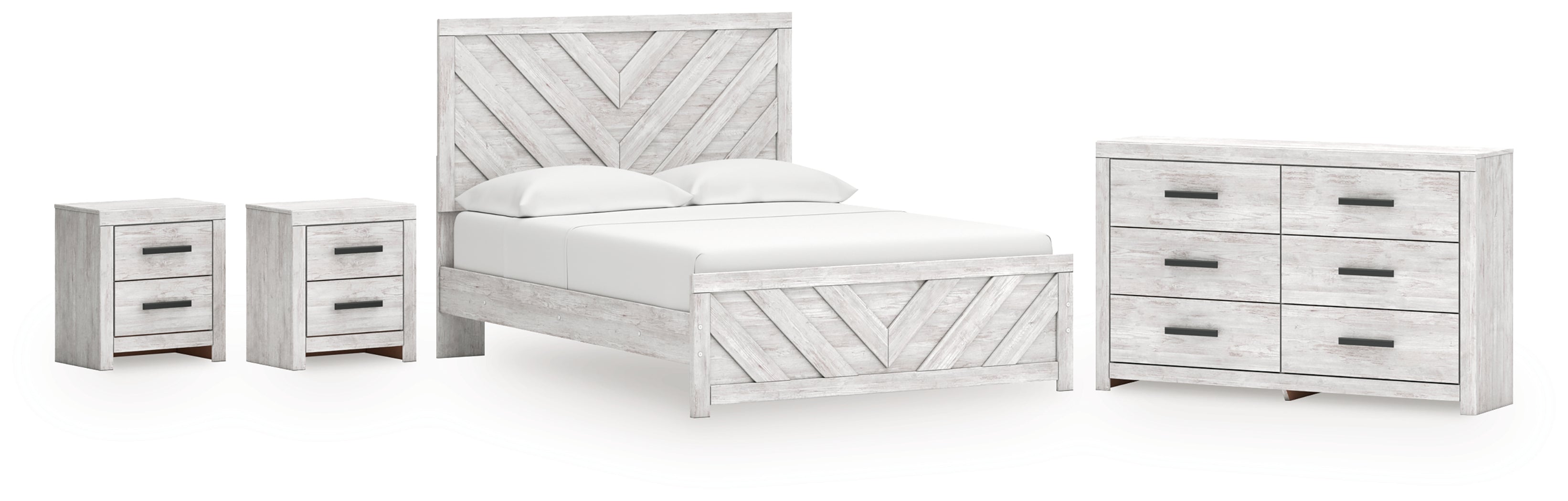 Furniture City Laplace - Ashley Furniture - Cayboni Queen Panel Bed, Dresser and 2 Nightstands - Queen Panel Bed, Dresser and 2 Nightstands - B3788B13