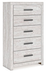 Furniture City Laplace - Ashley Furniture - Cayboni Chest of Drawers - Five Drawer Chest / Whitewash - B3788-46