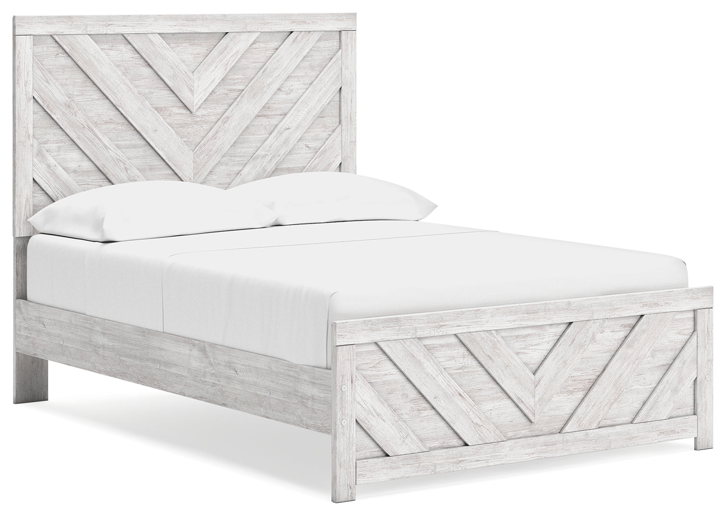 Furniture City Laplace - Ashley Furniture - Cayboni Full Panel Bed - Full Panel Bed / Whitewash - B3788B2