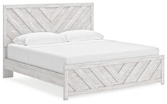 Furniture City Laplace - Ashley Furniture - Cayboni King Panel Bed - King Panel Bed / Whitewash - B3788B7