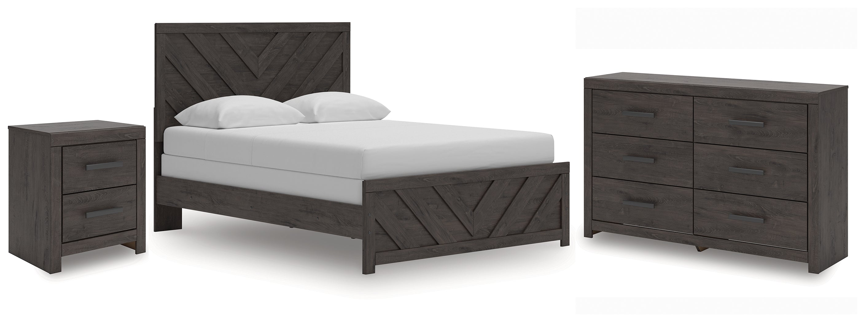 Furniture City Laplace - Ashley Furniture - Prendonea Queen Panel Bed, Dresser and Nightstand - Queen Panel Bed, Dresser and Nightstand - B3789B9