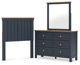 Furniture City Laplace - Ashley Furniture - Landocken Twin Panel Headboard, Dresser and Mirror - Twin Panel Headboard, Dresser and Mirror - B414B13