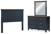 Furniture City Laplace - Ashley Furniture - Landocken Full Panel Headboard, Dresser and Mirror - Full Panel Headboard, Dresser and Mirror - B414B14