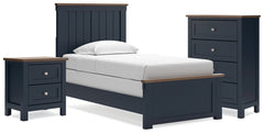 Furniture City Laplace - Ashley Furniture - Landocken Twin Panel Bed, Chest and Nightstand - Twin Panel Bed, Chest and Nightstand - B414B19