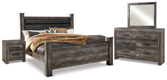 Furniture City Laplace - Ashley Furniture - Wynnlow King Poster Bed, Dresser, Mirror and 2 Nightstands - King Poster Bed, Dresser, Mirror and 2 Nightstands - B440B35