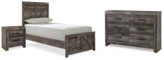 Furniture City Laplace - Ashley Furniture - Wynnlow Twin Panel Bed, Dresser and Nightstand - Twin Panel Bed, Dresser and Nightstand - B440B38