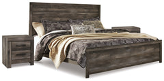 Furniture City Laplace - Ashley Furniture - Wynnlow King Panel Bed and 2 Nightstands - King Panel Bed and 2 Nightstands - B440B45