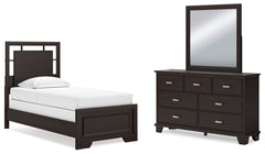 Furniture City Laplace - Ashley Furniture - Covetown Twin Panel Bed, Dresser and Mirror - Twin Panel Bed, Dresser and Mirror - B441B3