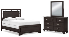 Furniture City Laplace - Ashley Furniture - Covetown Queen Panel Bed, Dresser and Mirror - Queen Panel Bed, Dresser and Mirror - B441B7