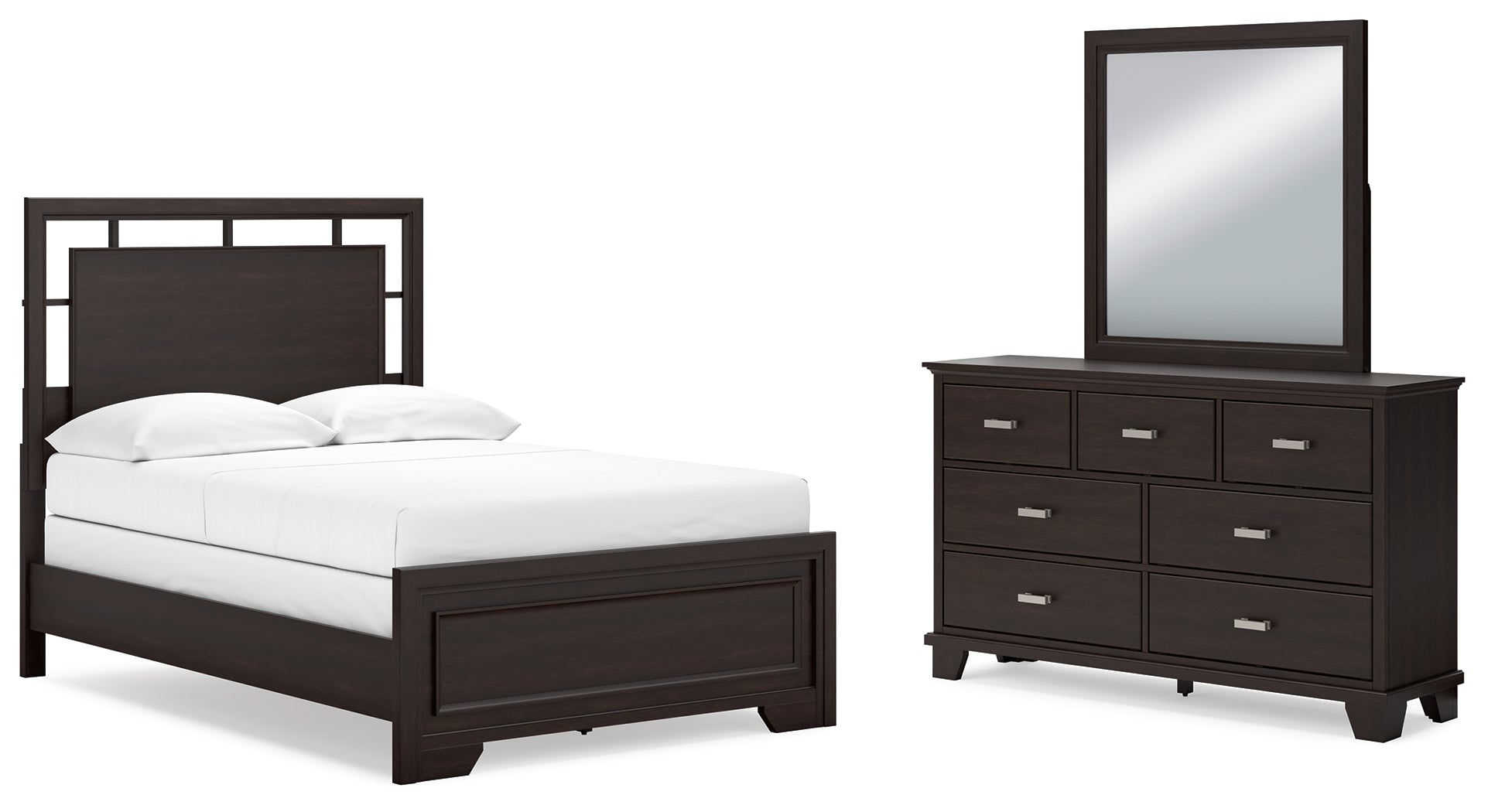 Furniture City Laplace - Ashley Furniture - Covetown Full Panel Bed, Dresser and Mirror - Full Panel Bed, Dresser and Mirror - B441B5