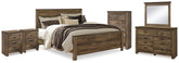Furniture City Laplace - Ashley Furniture - Trinell King Panel Bed. Dresser, Mirror, Chest and 2 Nightstands - King Panel Bed. Dresser, Mirror, Chest and 2 Nightstands - B446B97