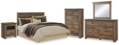 Furniture City Laplace - Ashley Furniture - Trinell Queen Panel Headboard, Dresser, Mirror, Chest and Nightstand - Queen Panel Headboard, Dresser, Mirror, Chest and Nightstand - B446B90