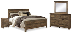 Furniture City Laplace - Ashley Furniture - Trinell King Panel Bed, Dresser, Mirror and Nightstand - King Panel Bed, Dresser, Mirror and Nightstand - B446B94